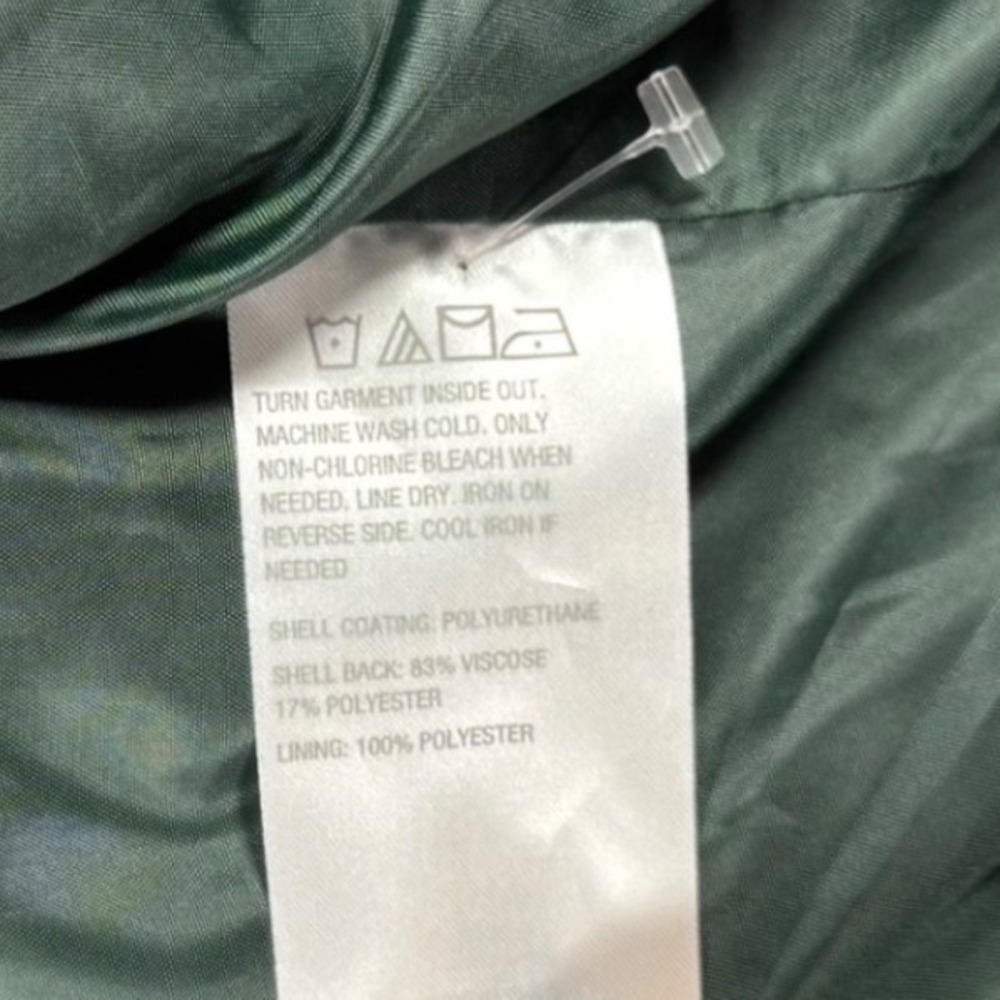 G by Giuliana Womens Faux Leather Jacket Dark Green Asymmetrical Cropped XS NWOT - Picture 7 of 10